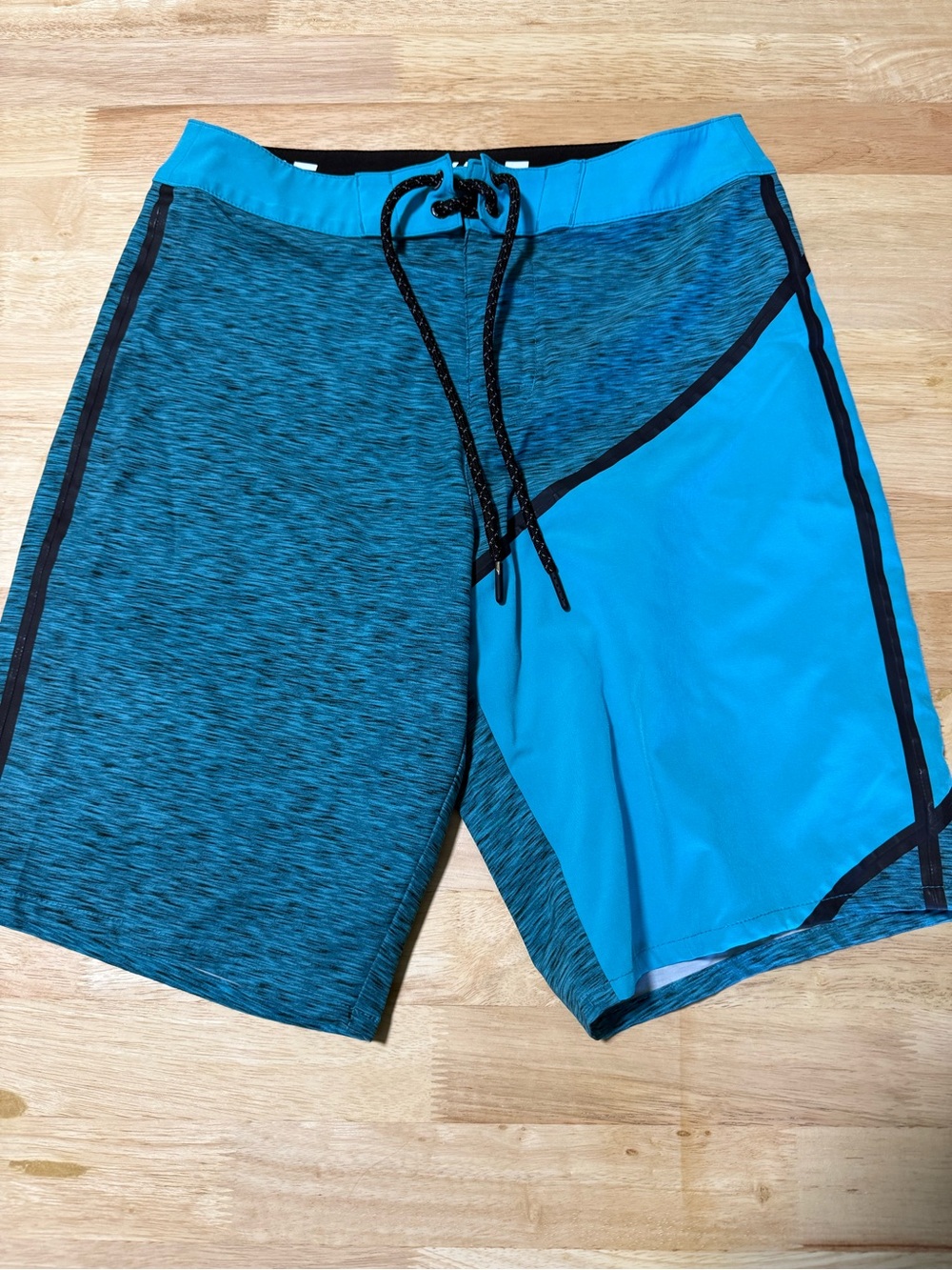 American Eagle Men’s Swim Trunks Board Shorts Turquoise Black XS Drawstring